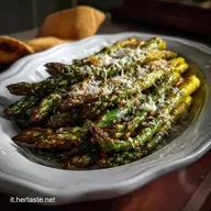 The Easiest Oven Roasted Parmesan Asparagus: Crispy