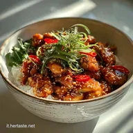 Bowl Pollo Miele Piccante per 4 Porzioni