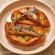 Bruschette Con Alici Croccanti