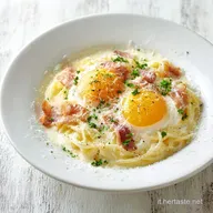 Carbonara con Uova Cotte Cremosa per 4