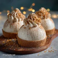 Gingerbread Latte Mousse Domes Dessert di Natale Elegante
