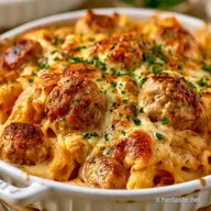 Pasta al Forno con Polpettine Cremosa
