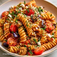 Pasta Fredda Melanzane alla Siciliana con Feta