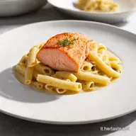 Salmone con Pasta Cremosa: La Ricetta che Scalda il Cuore!