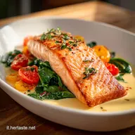 Salmone Cremoso Toscano: Pelle Croccante