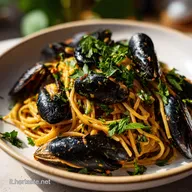 Spaghetti con Cozze per 4 Persone