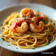 Pasta ai Gamberi Veloce Ricetta Facile con Limone e Pomodorini