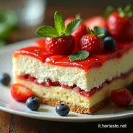 La Migliore Torta di Frutta Estiva Facile con Crema Leggera