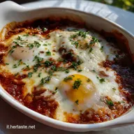 Uova in purgatorio: alla Nonna con mozzarella filante in 25 min