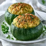 Zucchine Tonde Ripiene Riso per 4 Persone