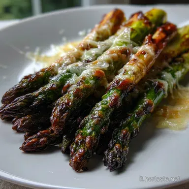 The Easiest Oven Roasted Parmesan Asparagus: Crispy Scheda ricetta