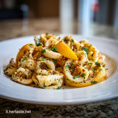 Calamari al Forno al Limone per 4 Porzioni Scheda ricetta