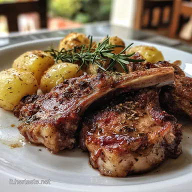 Costolette di Agnello e Patate al Forno per 4 Persone Scheda ricetta