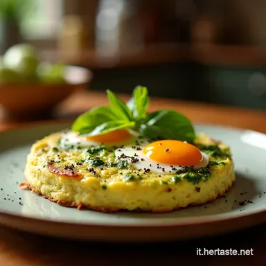 Ricetta Uova e Piselli Frittata Soffice con Menta e Limone Scheda ricetta