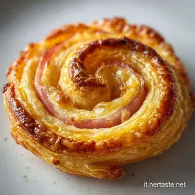 Girella di Pasta Sfoglia Salata al Prosciutto | Veloce e Sfiziosa