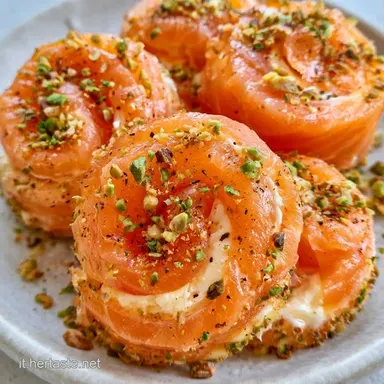 Girelle Salmone Pistacchi in 10 Minuti Scheda ricetta
