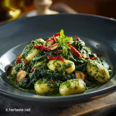 Ricette a base di cavolo nero Gnocchi Verdi toscani al pesto Scheda ricetta