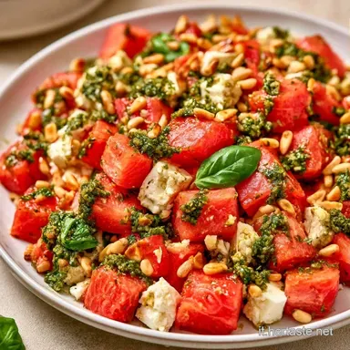 Insalata Anguria e Feta per 4 Persone Scheda ricetta