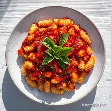 Mezze Maniche Pomodoro in 25 Minuti Scheda ricetta