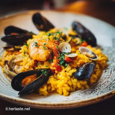 Paella di Pesce Classica per 4 Persone Scheda ricetta