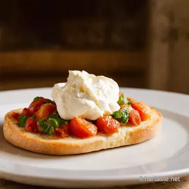 Pane Carasau Croccantezza Sarda con Burrata e Pomodorini Scheda ricetta