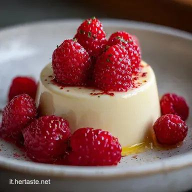 Panna Cotta alla Vaniglia e Lamponi per 6 Scheda ricetta