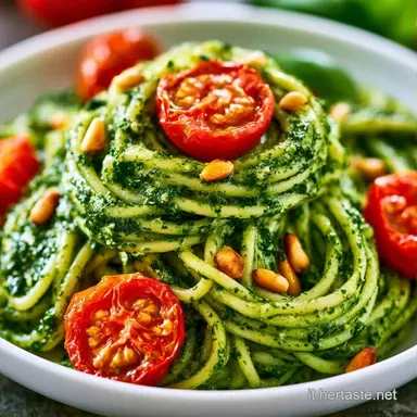 Pasta Al Pesto E Pomodorini Cremosa Scheda ricetta