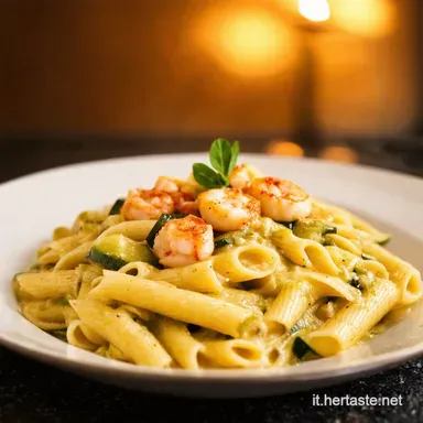 Pasta Gamberoni e Zucchine Ricetta Facile e Profumata Scheda ricetta