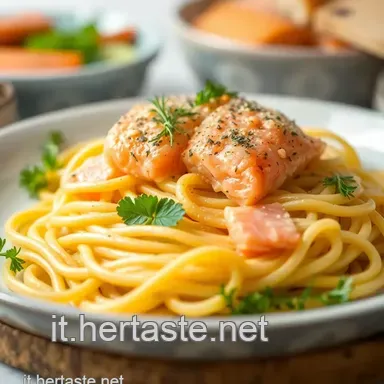 Pasta con Salmone Fresco: La Ricetta Cremosa che ti Stupir&agrave;! Scheda ricetta