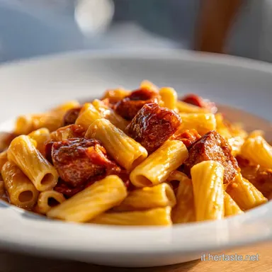 Pasta con Salsiccia Cremosa in 20 Minuti: Ricetta Semplice Scheda ricetta