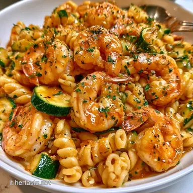 Pasta Fredda Zucchine e Gamberetti per 4 Scheda ricetta