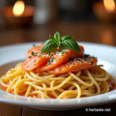 Pasta al Salmone Cremosa Veloce Con Aneto e Limone Scheda ricetta