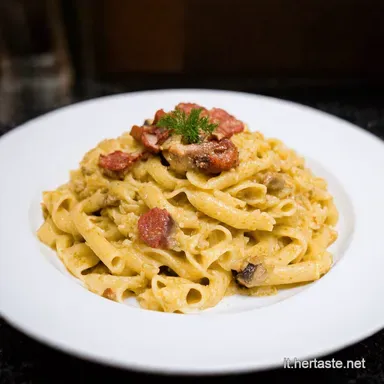 Ricetta Pasta con Salsiccia e Funghi Il Comfort Italiano Scheda ricetta