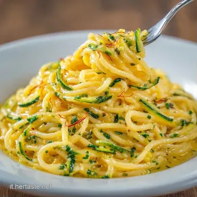 Pasta Zucchine e Zafferano Cremosa Scheda ricetta