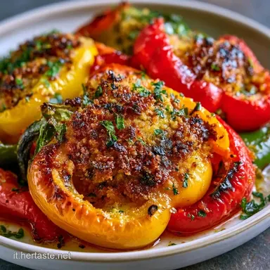 Peperoni Gratinati in 35 Minuti Scheda ricetta