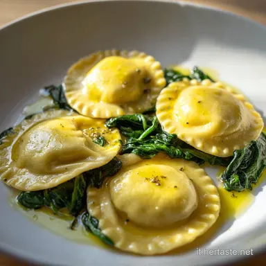 Ravioli Ricotta e Spinaci per 4 Persone Scheda ricetta