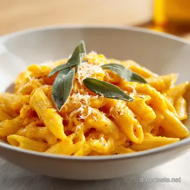 Ricetta di Pasta e Zucca Cremosa per 4 Persone in 40 Minuti Scheda ricetta
