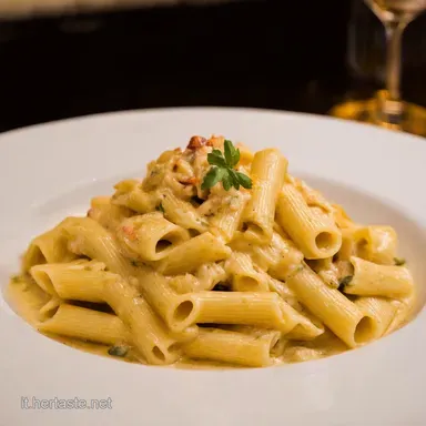 Rigatoni Blues di Borghese Carbonara di Mare Molto Pi&ugrave; Belli Scheda ricetta