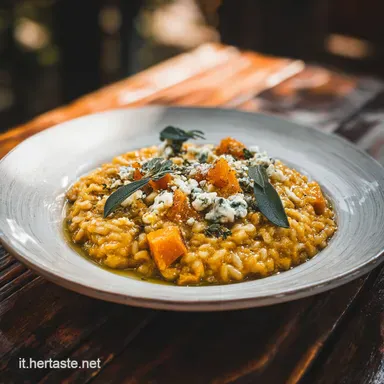 Risotto Zucca e Gorgonzola per 4 Persone Scheda ricetta