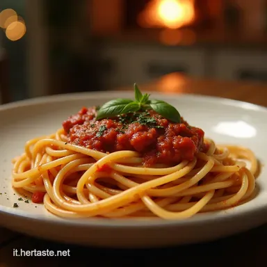 Spaghetti della Suocera Napoletana Ricetta Originale del Sugo Lento Scheda ricetta