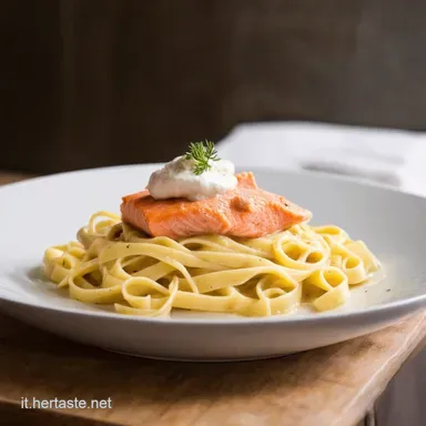 Tagliatelle al Salmone e Panna Ricetta Facile e Cremosa Scheda ricetta