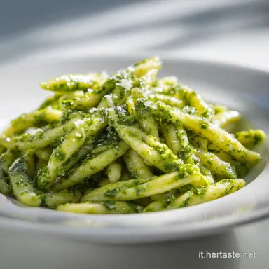 Ricetta Trofie al Pesto: Veloce per 4 Persone Scheda ricetta