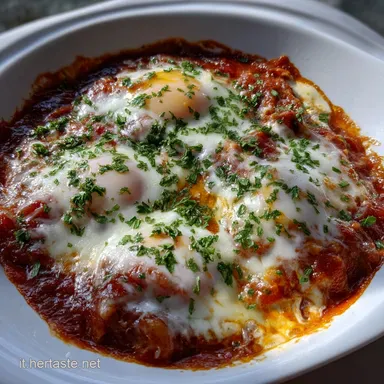 Uova in purgatorio: alla Nonna con mozzarella filante in 25 min Scheda ricetta