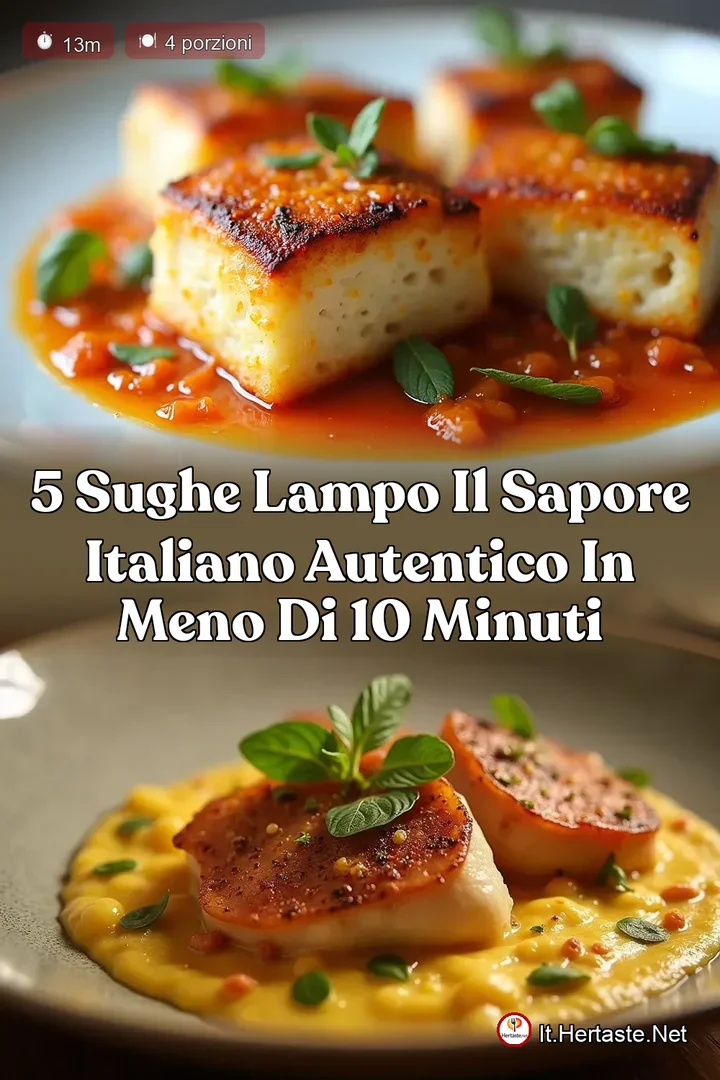 5 Sughe Lampo Il Sapore Italiano Autentico in Meno di 10 Minuti