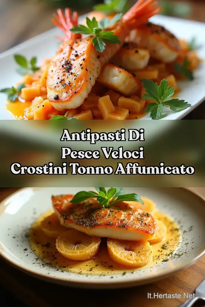 Antipasti di pesce veloci Crostini Tonno Affumicato