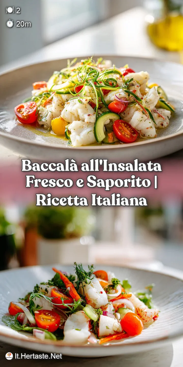 Close-up of flaky salt cod salad, showcasing the tender texture, bright bell peppers, and glistening sheen of olive oil.