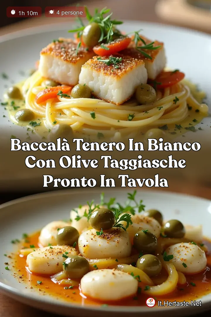 Baccal&agrave; Tenero in Bianco con Olive Taggiasche Pronto in Tavola