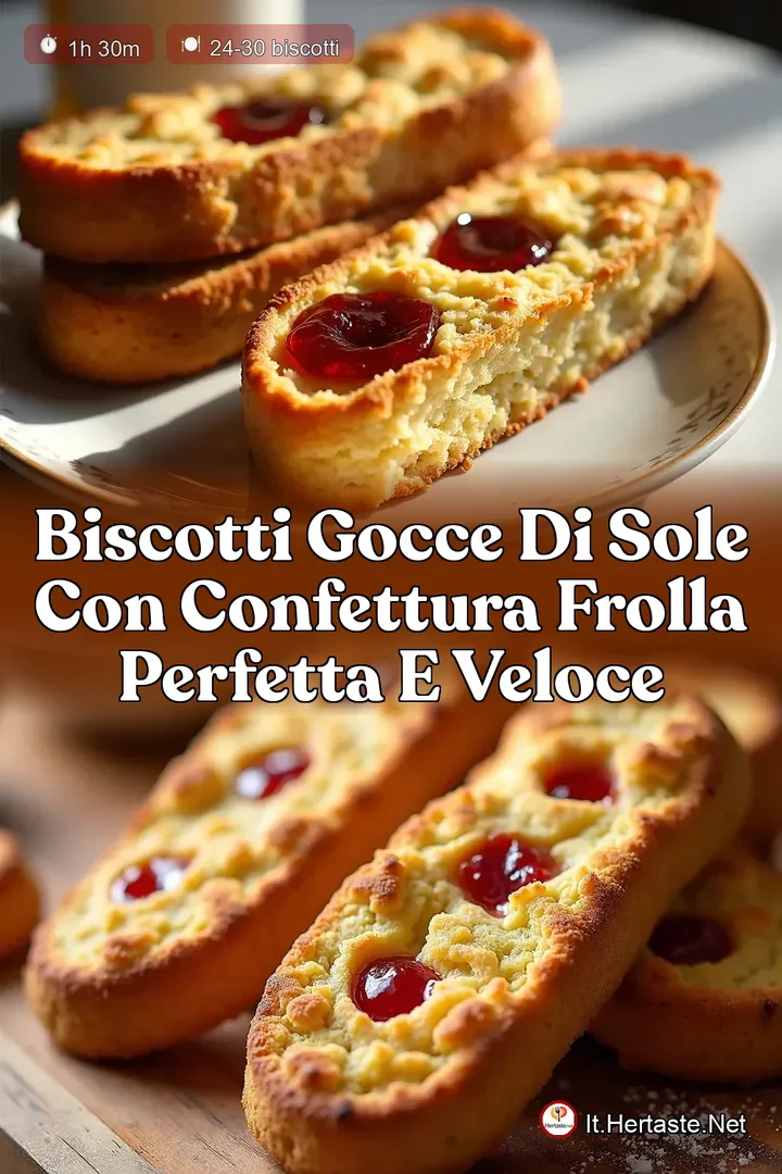 Biscotti Gocce di Sole con Confettura Frolla Perfetta e Veloce