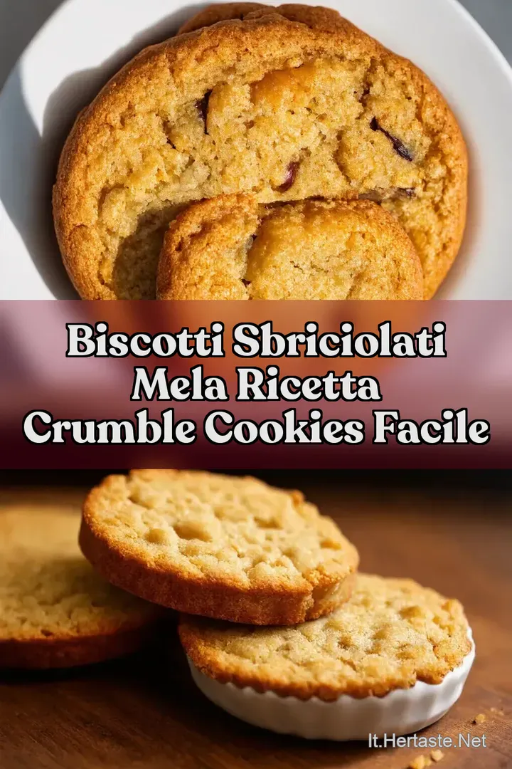 Biscotti Sbriciolati Mela Ricetta Crumble Cookies Facile