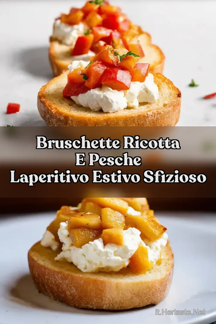 Bruschette Ricotta e Pesche LAperitivo Estivo Sfizioso